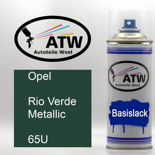 Opel, Rio Verde Metallic, 65U: 400ml Sprühdose, von ATW Autoteile West.